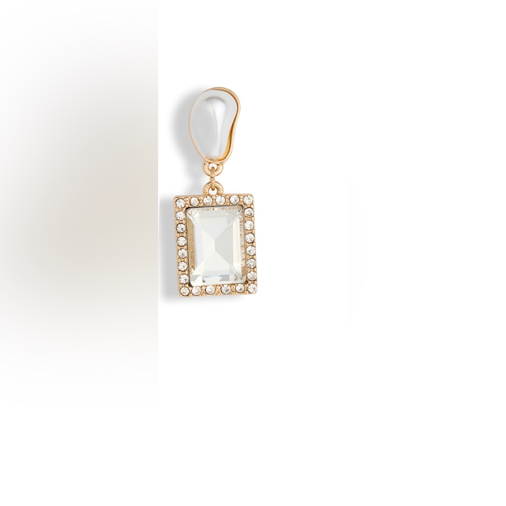 Nordstrom Rack Pav Imtiation Pearl Halo Drop Earring